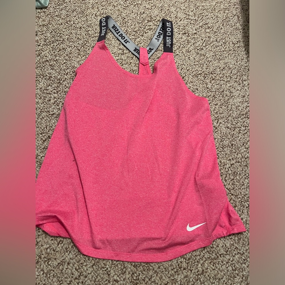 Pink nike pro racerback tank